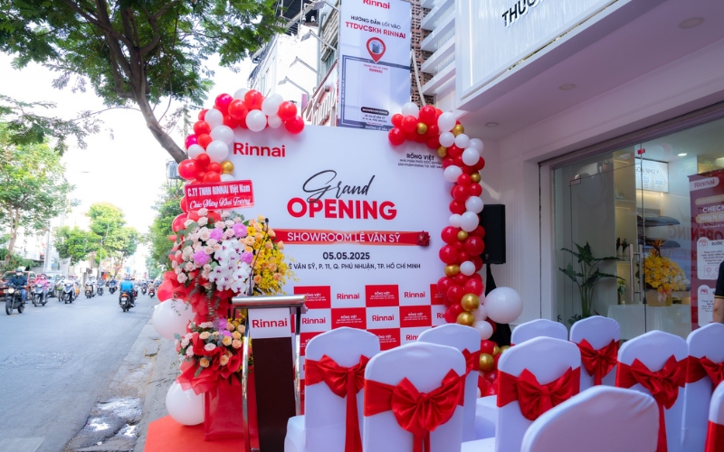 CHÍNH THỨC KHAI TRƯƠNG SHOWROOM RINNAI – 62-64 LÊ VĂN SỸ, QUẬN PHÚ NHUẬN